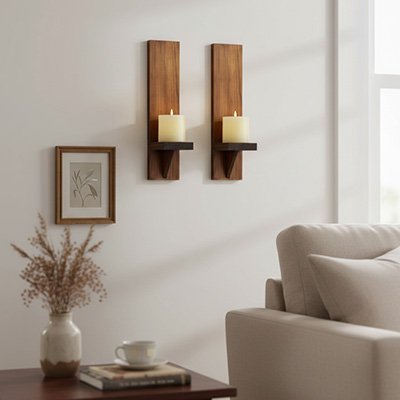 Bougeoir en bois