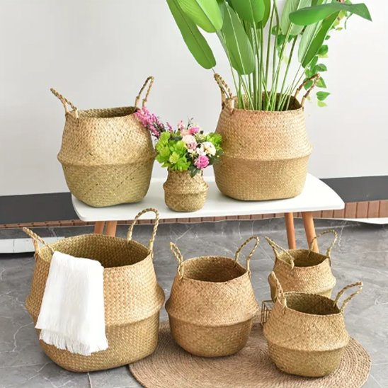 Cache pot en osier